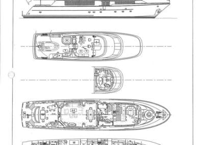 EXODUS - GA General Arrangement - 2008 Westport 112 Raised Pilothouse Motor Yacht