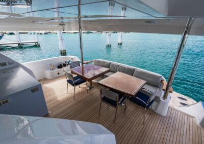 Aft Deck | SURPLUS LINES - 91′ 8″ (27.94m) Hatteras 2019 Flybridge Motor Yacht