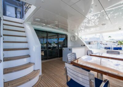 Aft Deck | SURPLUS LINES - 91′ 8″ (27.94m) Hatteras 2019 Flybridge Motor Yacht