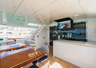 Aft Deck | SURPLUS LINES - 91′ 8″ (27.94m) Hatteras 2019 Flybridge Motor Yacht