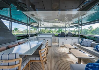 Sky Lounge | SURPLUS LINES - 91′ 8″ (27.94m) Hatteras 2019 Flybridge Motor Yacht