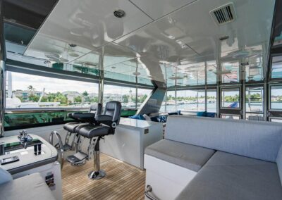 Sky Lounge | SURPLUS LINES - 91′ 8″ (27.94m) Hatteras 2019 Flybridge Motor Yacht