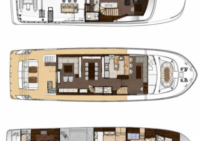 GA General Layout - CHINDON – 100′ (30.48m) Ocean Alexander 2017 Motor Yacht